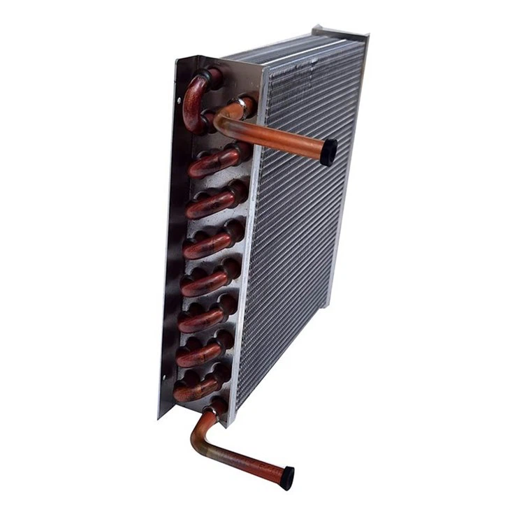 Copper Tube Aluminum Fin Condenser Coil For Induction Heater
